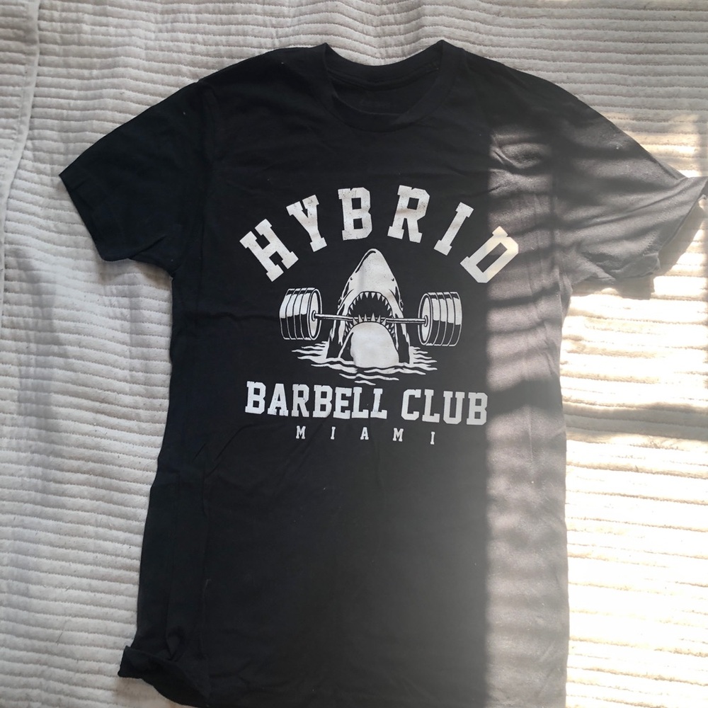 Hybrid & Company Black Barbell Club Tee